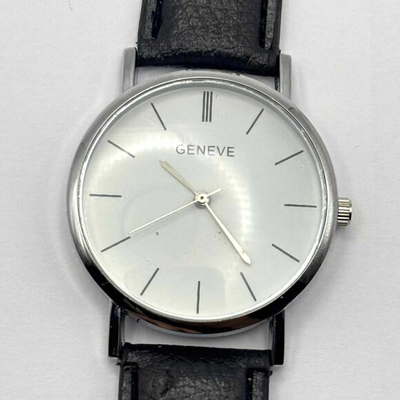 Black Geneva Men's Watch - Picture 3 of 5